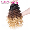 Weave peruano do cabelo humano da onda profunda da cor de Ombre do produto novo Weave